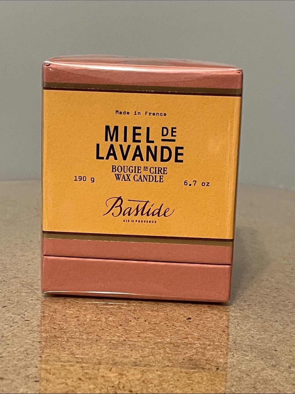 Miel de Lavande Scented Wax Candle — Pink & Yellow